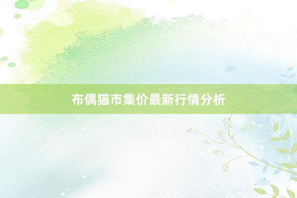 布偶猫市集价最新行情分析